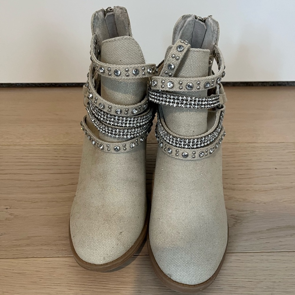 Crystal embellished boots